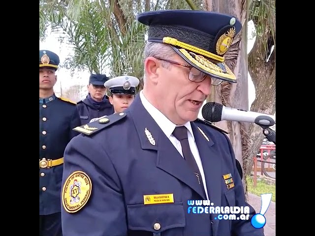 Acto en Federal: palabras de Marcelo Della Giustina por los Policías Caídos 