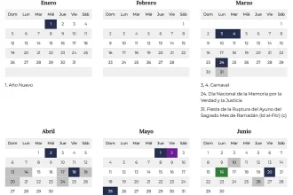 Feriados en Argentina