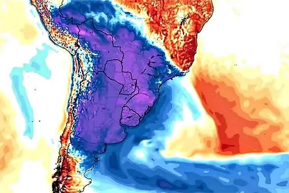 Masa de aire polar cubrirá gran parte del país Foto: Infoagro
