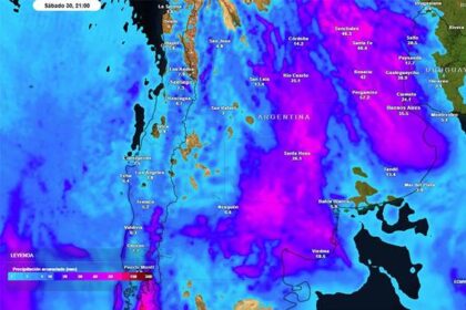 El sábado llegaría la tormenta de Santa Rosa Foto: Meteored