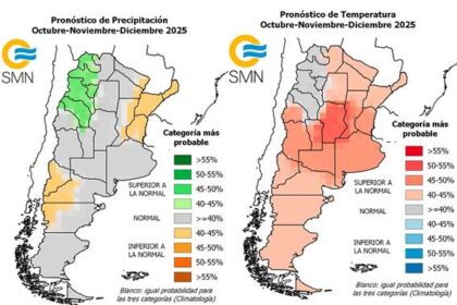 Lluvias y temperaturas: qué se pronostica para octubre, noviembre y diciembre