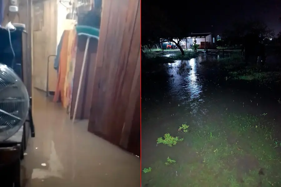 Anegamientos en Feliciano (foto Policía de Entre Ríos)