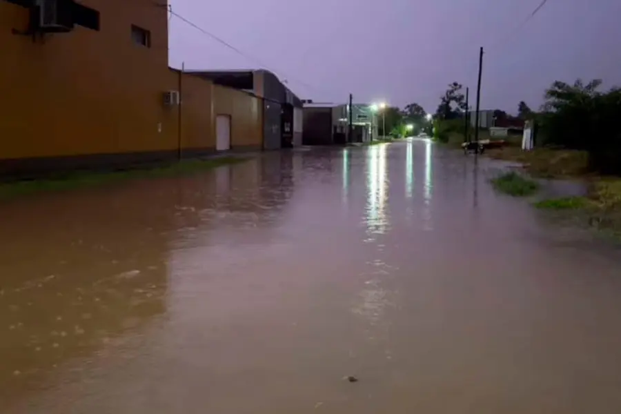 Anegamientos en Feliciano (foto Policía de Entre Ríos)