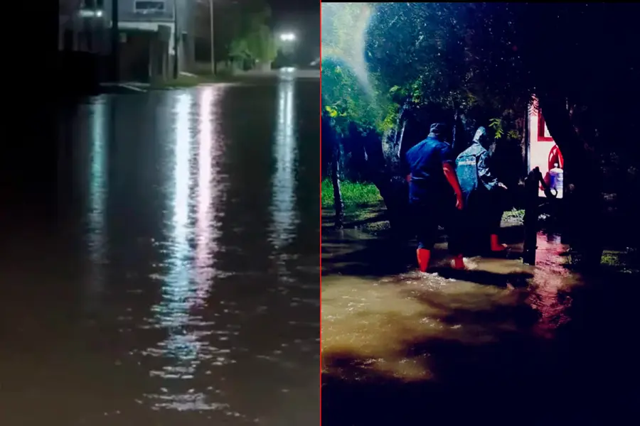 Anegamientos en Feliciano (foto Policía de Entre Ríos)