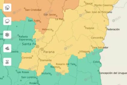 Rige un alerta por tormenta Paraná y otros departamentos