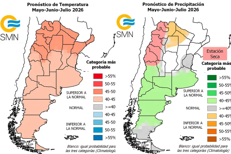 Pronóstico trimestral. Foto: SMN.